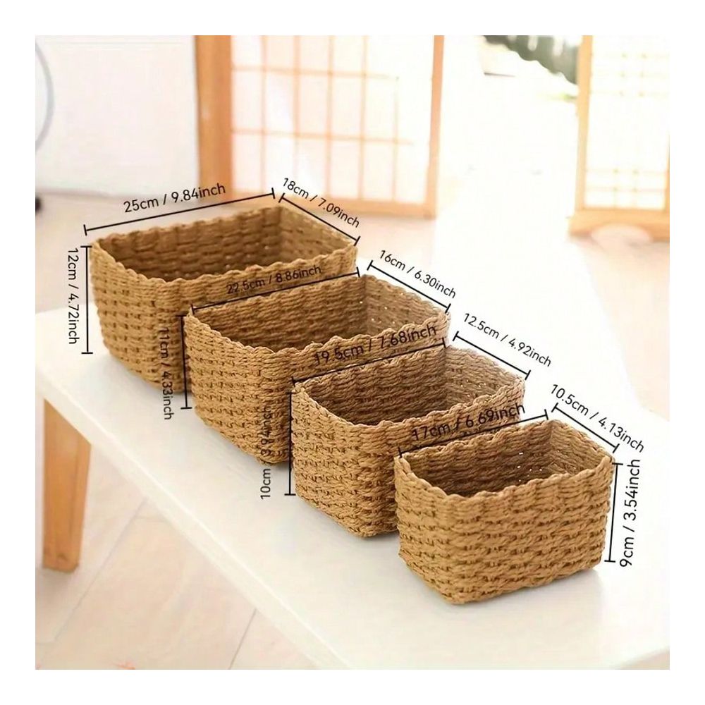 Set di 4 Cesti Portaoggetti In - Woven Basket Set recensione e prezzo