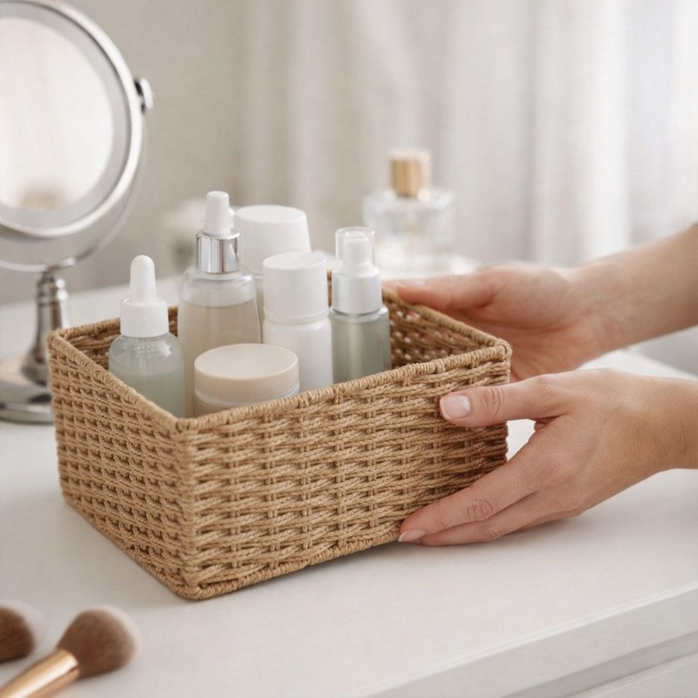 Cesto portaoggetti portatile d - Woven Basket Set recensione e prezzo