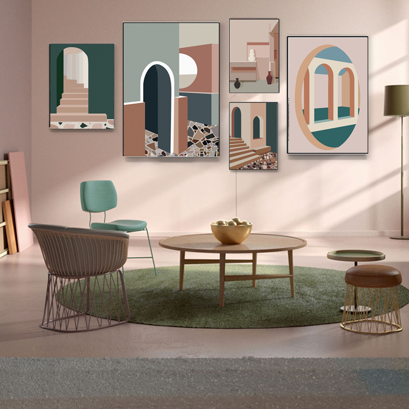 Retro Morandi Building Canvas  - Interior Design Build recensione e prezzo