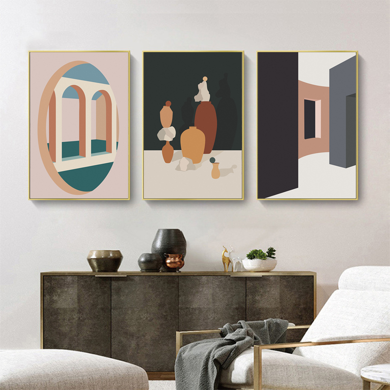 Retro Morandi Building Canvas  - Interior Design Build recensione e prezzo