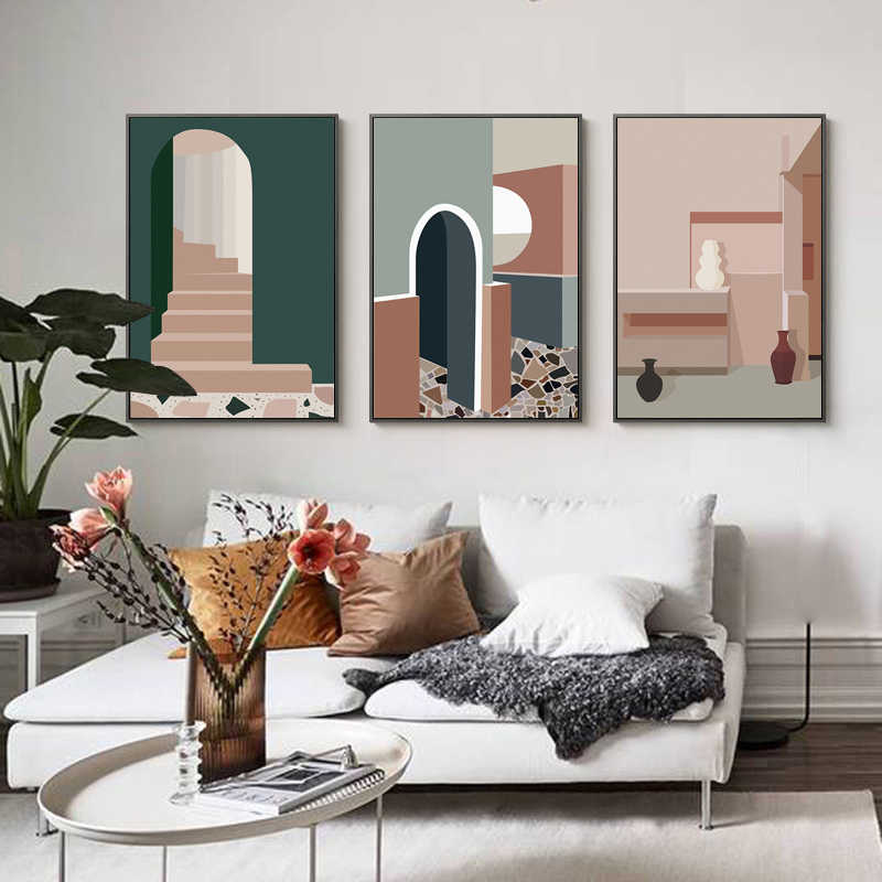 Retro Morandi Building Canvas  - Interior Design Build recensione e prezzo